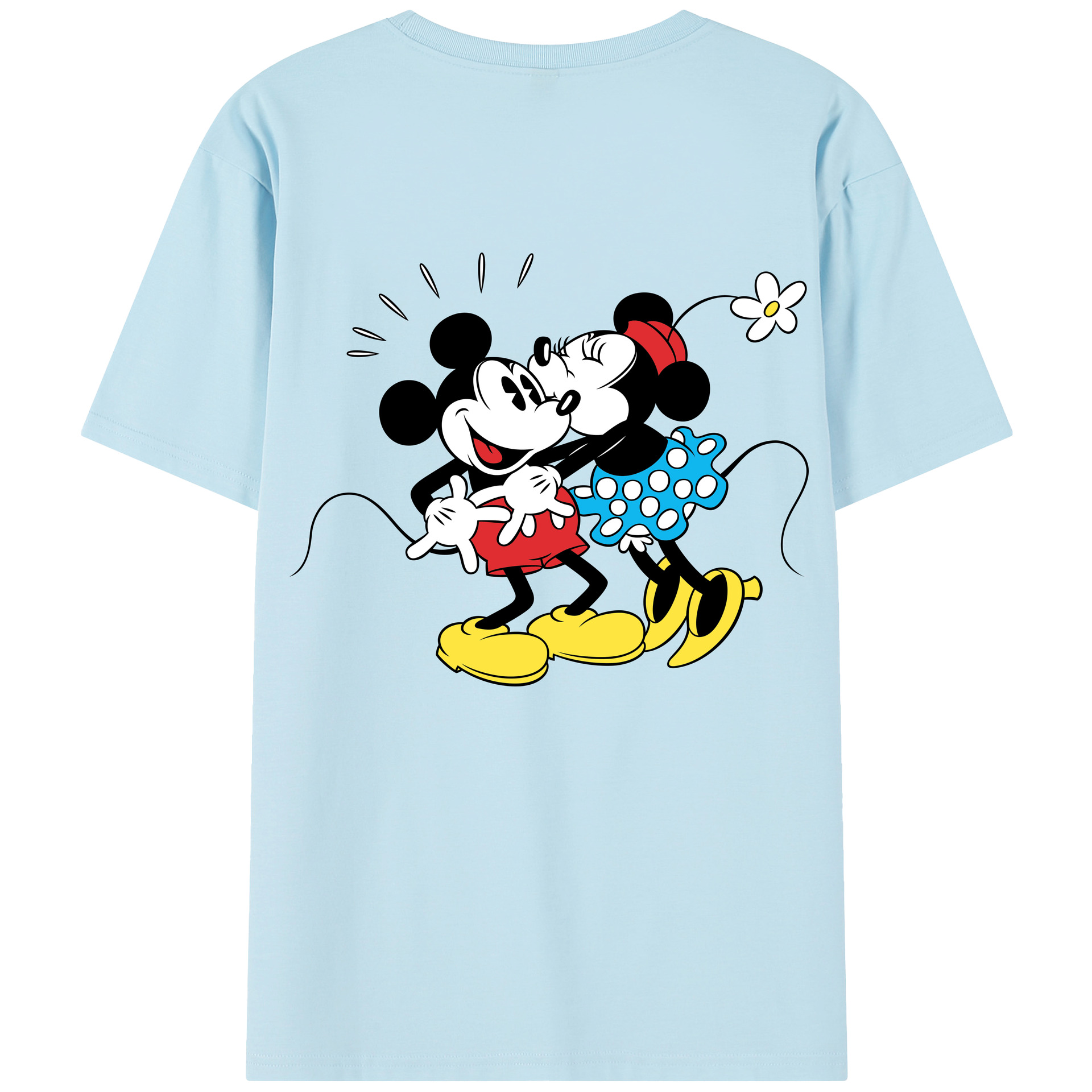 （画像用） ミッキーマウス Mickey Mouse 綿100％半袖Tシャツ（背面プリント）